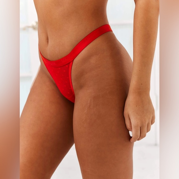 Love Heart Mesh Triangle Bra & Thong Set💋 - Picture 6 of 7